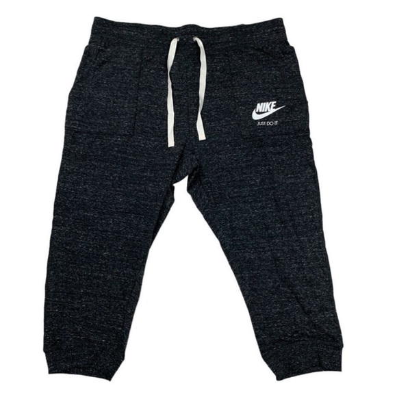 Nike Gray Cropped Joggers sz Large - Picture 1 of 7